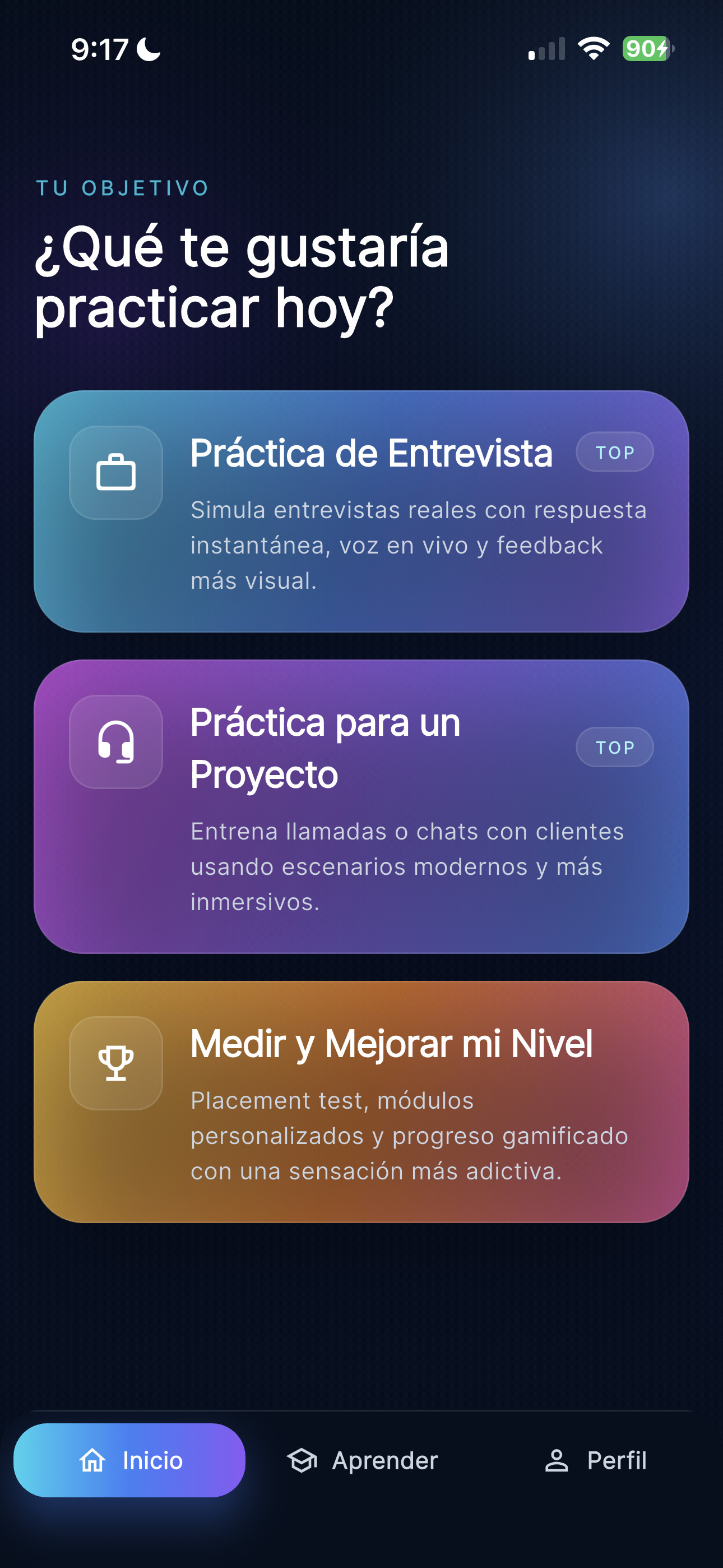 Pantalla principal Micalia AI