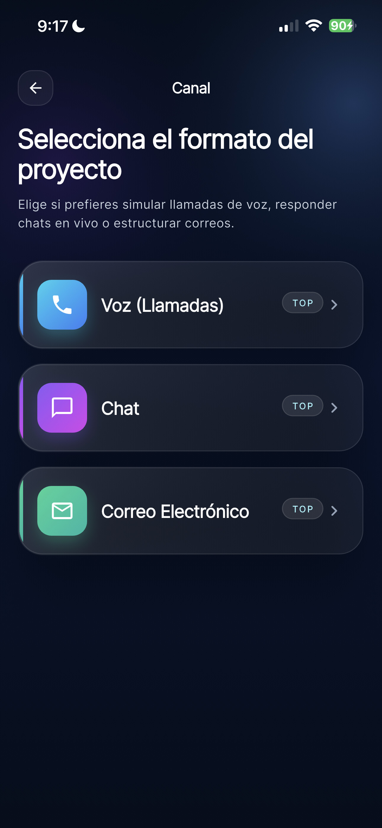 Canal de práctica